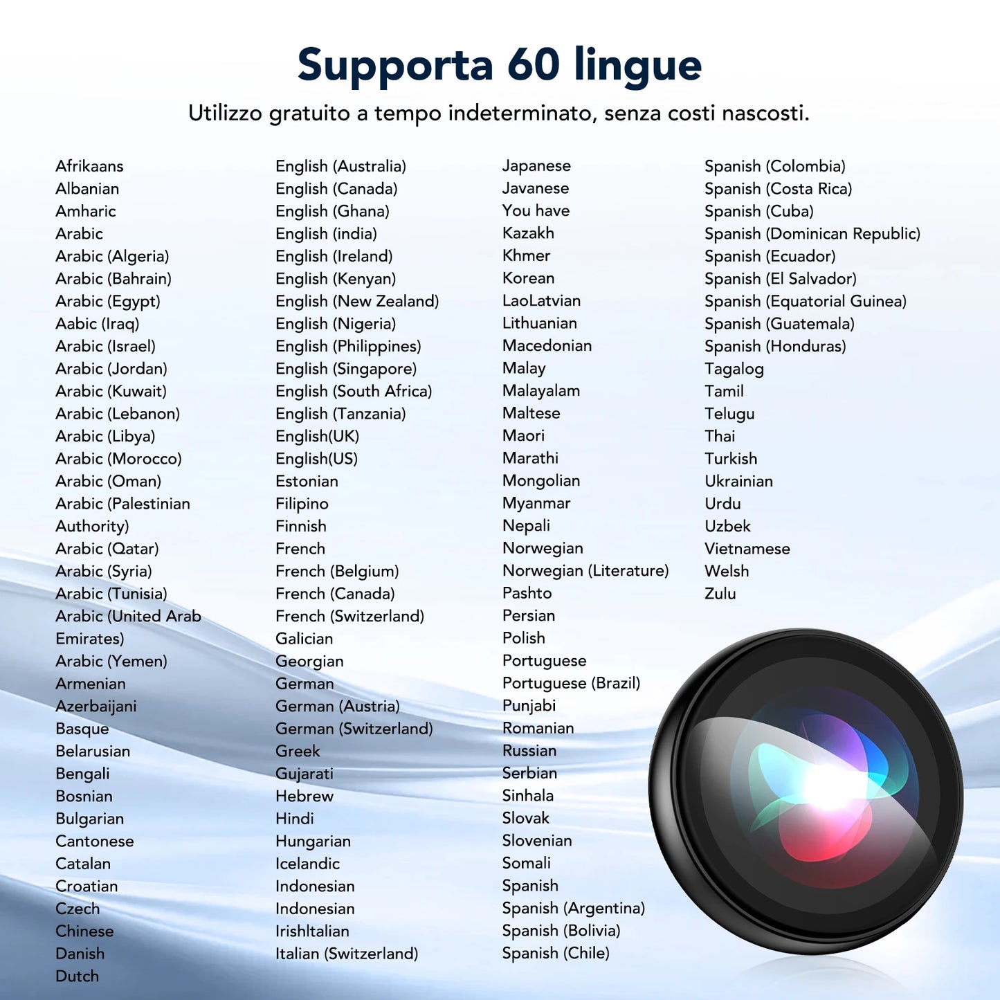 Z01 Next-Gen AI Wireless Translator & Companion-No Wi-Fi Required | Smart Assistant with real-time translation in 60 languages, visual interaction, integrated background picture & Everyday Companion