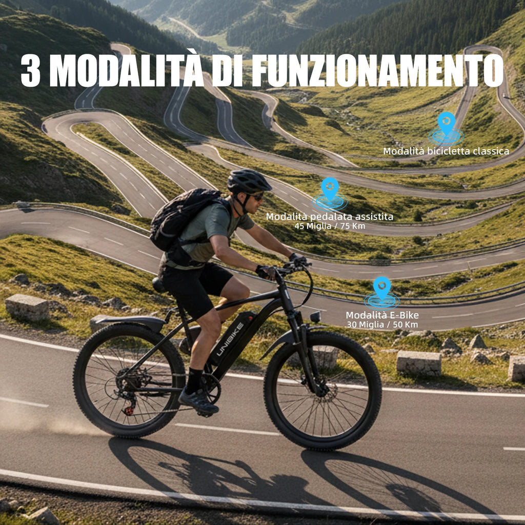 Aairsk Q7 26Inch Electric Bike Removable battery 36V 10Ah, ngine 250 W suitable for tous terrain, maximum speed 25 km/h, double suspension, maximum load 150 kg, electric bike for adults