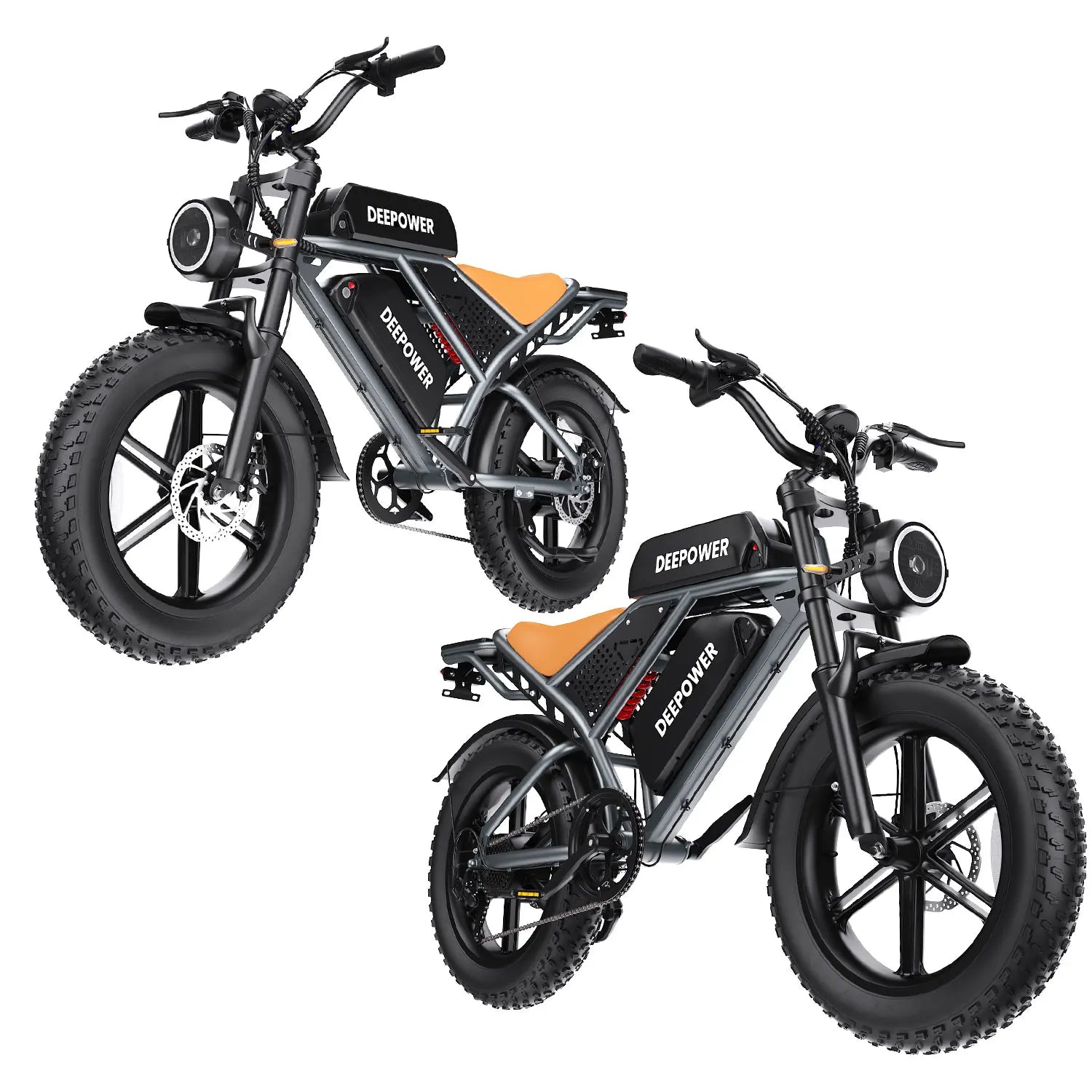 DEEPOWER S7 20" Electric Bike for Comuting, 200km Range, 250W, 48V 20Ah Battery, Speed 25 km/h, 7 Gears, Disc Brakes E-bike, Electric bicycles for food delivery