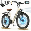 Electric bike Aairsk SU7 24 "Urban-range not 60KM from motor W battery 36V 13Ah front shock-shock-shock, daily comfort and reliability