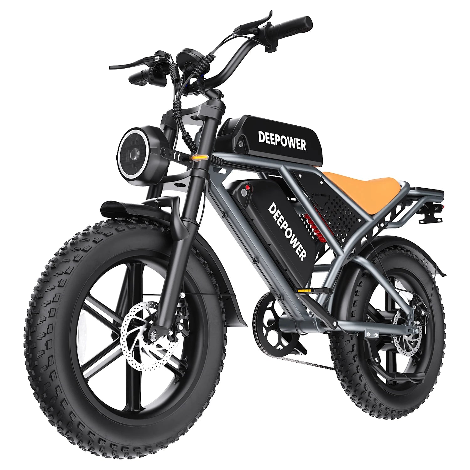 DEEPOWER S7 20" Electric Bike for Comuting, 200km Range, 250W, 48V 20Ah Battery, Speed 25 km/h, 7 Gears, Disc Brakes E-bike, Electric bicycles for food delivery