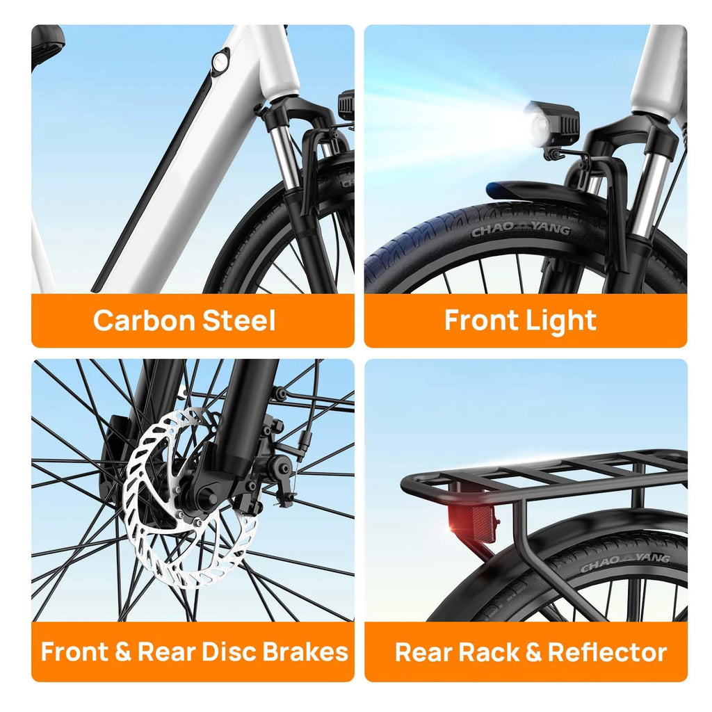 Suburban Electric bike Urlife E26, 26 inch, removable battery 36V 13Ah, 32 km/h, Electric bike for adults, commuting