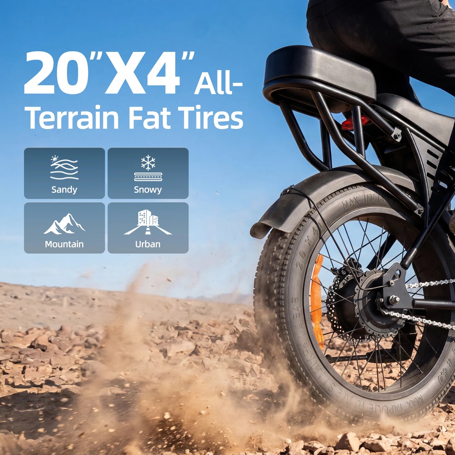 Electric bike Aairsk X5 20 x Compact Fatbike, removable battery 48V 15Ah on 80 km autonomía, Sous-Sous trunk, motor of 250W a 25 km/h, frenos de disco, painting of acero, E-BIKE