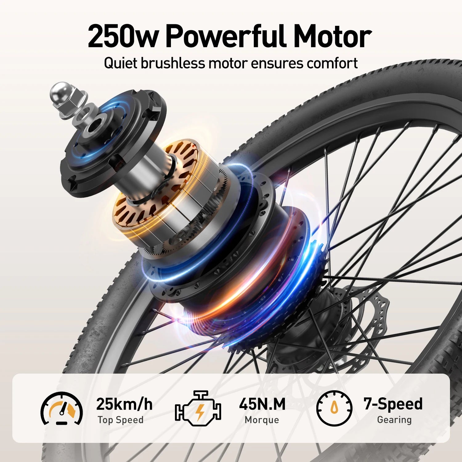 Electric bike Aairsk SU7 24 "Urban-range not 60KM from motor W battery 36V 13Ah front shock-shock-shock, daily comfort and reliability