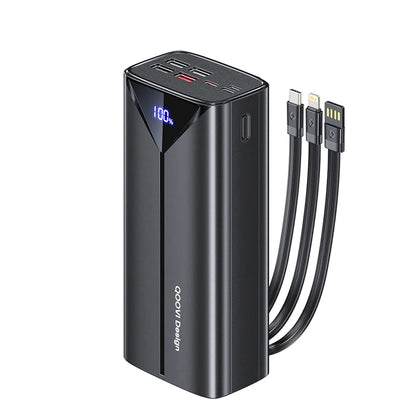 Power Bank 22.5W 30000mah Fast Charging Built-in Cable External Large Battery Portable Charger For iPhone Samsung Xiaomi