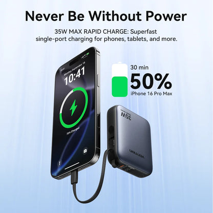 Vention 35W Mini Power Bank PD Fast Charge 10000mAh Portable PowerBank for iPhone 17 16 Pro Samsung S25 External Battery Charger