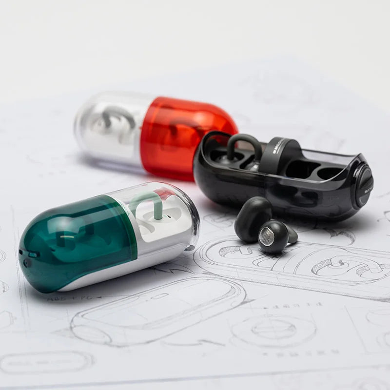 MOONDROP PILL OWS Open Ear Headphones Bluetooth 6.0 Hanging Earphones IPX4 Open Ear Clip Wireless Earbuds Built-in AI ENC Pill