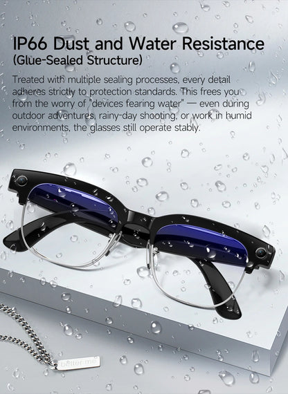 4K HD Upgrade Smart Glasses With Camera Video Recording AI Photo Recognition Bluetooth Call Translation Voice Sunglasses Men