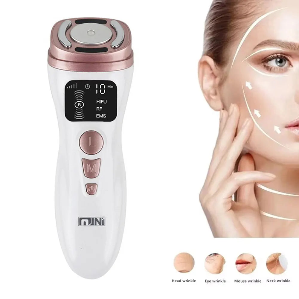 Facial anti-aging and wrinkle removal, face lifting device