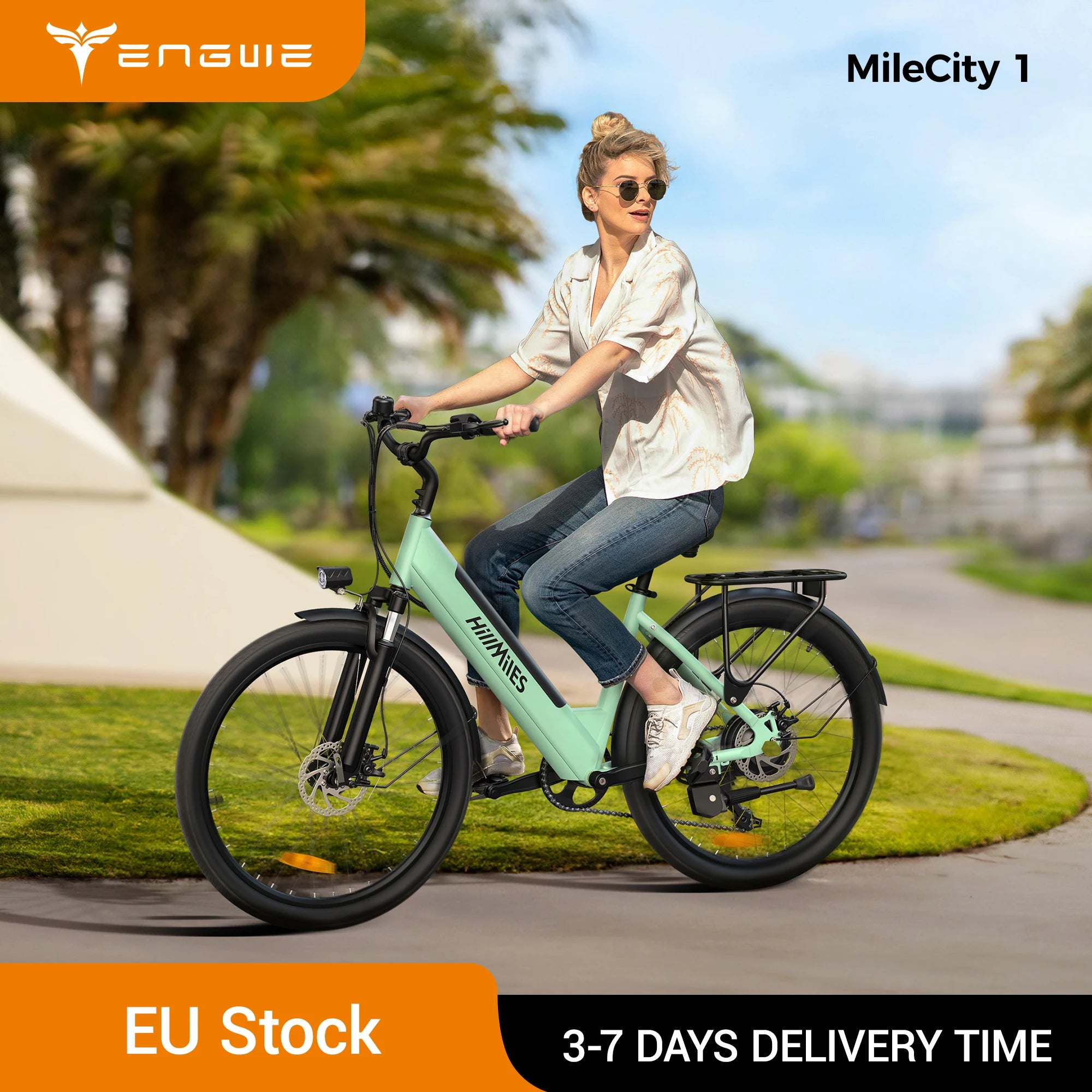 ENGWE MileCity 1 26 "E-Bike for Urban Commute, 120km Range, 250W Motor, 36V 13Ah Battery, Speed 25 km/h, 7 Gears, Disc Brakes