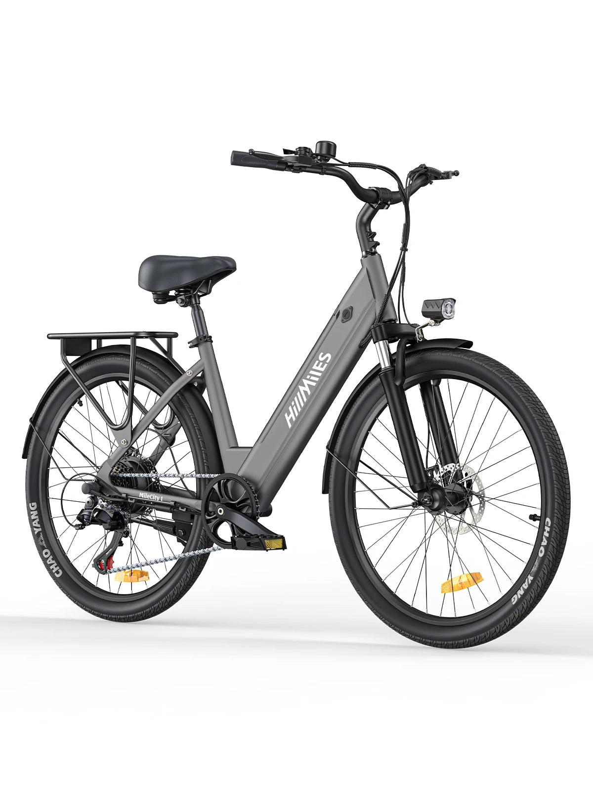 Electric bike HillMiles MileCity 1, 26-inch step-through electric bike, E-bike with a range of 120 km, 250W motor, 36V 13Ah battery, 25 km/h top speed, 7-speed gears, disc brakes, electric bike for urban commuting, shipped from Italy