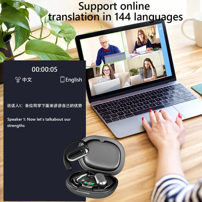 AI Translator Earbuds With 144 Languages & Noise Canceling