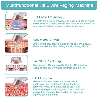 Facial anti-aging and wrinkle removal, face lifting device