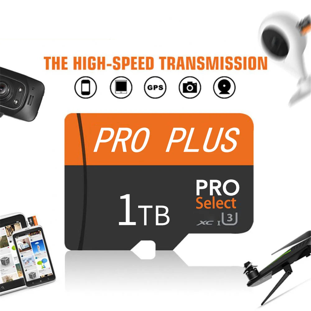 Reading Speed Micro SD TF Memory Card 256GB to 128GB  1TB 2TB for Monitoring - Specific Use Memory Storage for Digital Devices