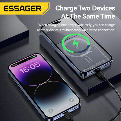 Essager Thin Wireless Power Bank Magnetic 20W 5000mAh Portable Fast Charging