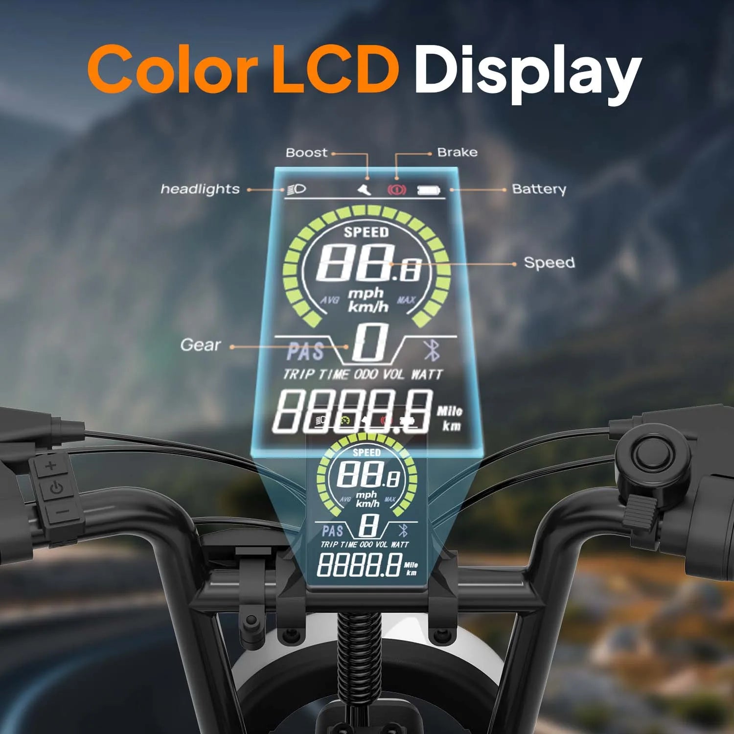 URLIFE T16 Electric Bike 500W 48V 13Ah Adult E-Bike 16×3.0 Fat Tire City Commuter Bicycle with Seat Storage Box