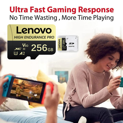 Original Lenovo High Speed SD Card 128GB 256GB 512GB Micro SD Card V60 U3 A2 Memory Card For Driving Recorder/Camera/Laptop