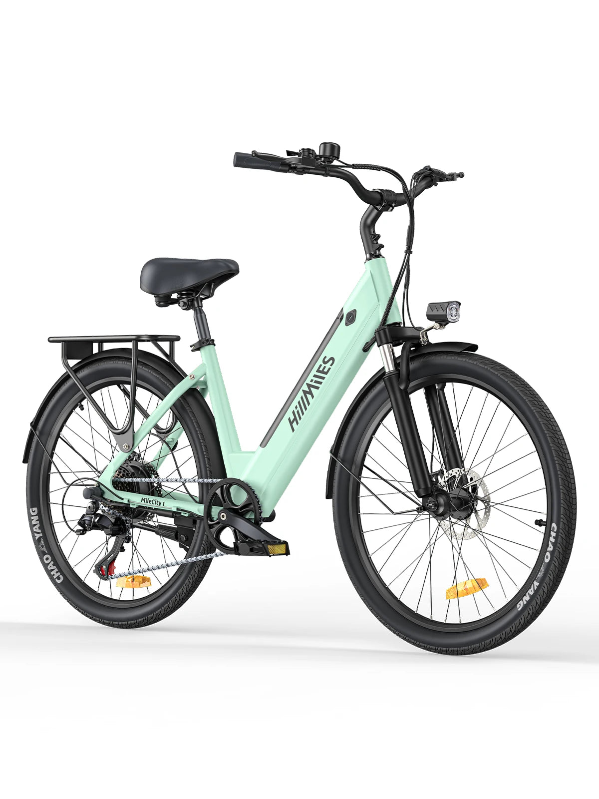 Electric bike HillMiles MileCity 1, 26-inch step-through electric bike, E-bike with a range of 120 km, 250W motor, 36V 13Ah battery, 25 km/h top speed, 7-speed gears, disc brakes, electric bike for urban commuting, shipped from Italy