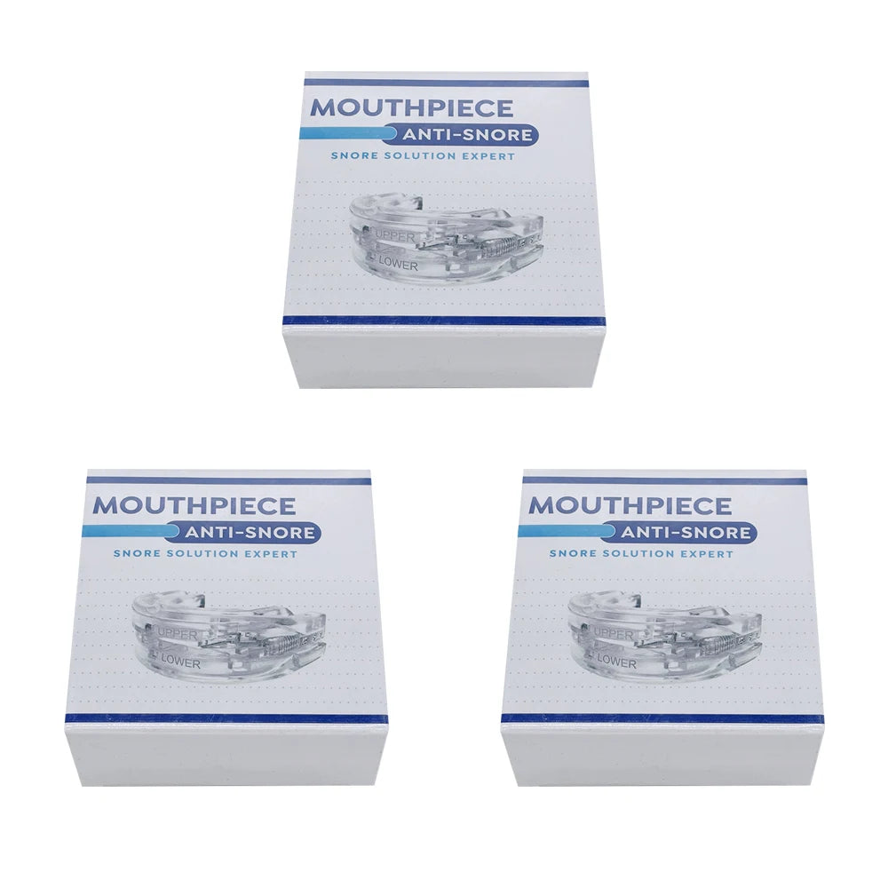 1/2/3/4/5Pcs,Anti-Snoring Teeth Bruxism Mouthguard Improves Sleep Teeth Bruxism Sleep and Apnea Snoring Device Stops Snoring