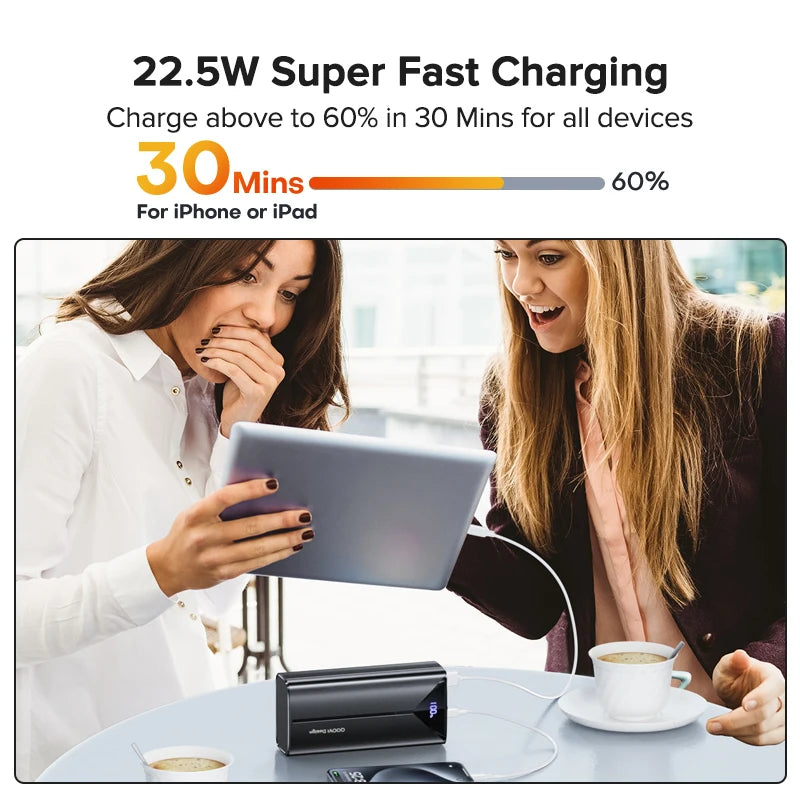 High-Capacity Power Bank 30000mAh – 22.5W Fast Charge