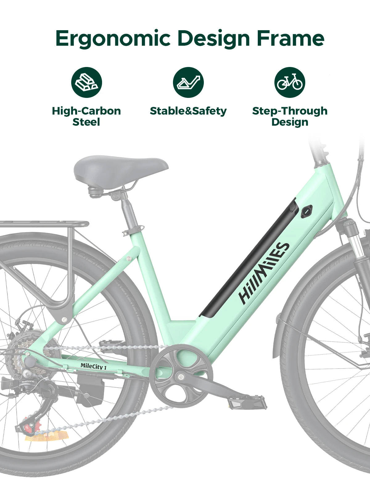 ENGWE MileCity 1 26 "E-Bike for Urban Commute, 120km Range, 250W Motor, 36V 13Ah Battery, Speed 25 km/h, 7 Gears, Disc Brakes