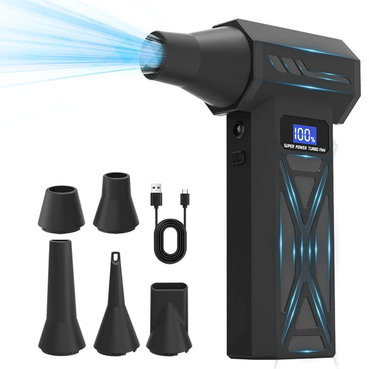 4 Gear Adjustable Turbo Blower Jet Cordless Compressed Air Duster