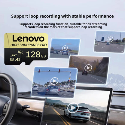 Original Lenovo High Speed SD Card 128GB 256GB 512GB Micro SD Card V60 U3 A2 Memory Card For Driving Recorder/Camera/Laptop