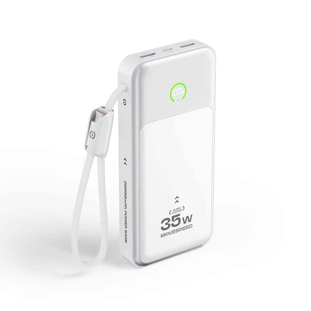 【CCC】MOVESPEED P20 Blade-Shape Battery Power Bank 20000mAh 35W Fast Charging Powerbank External Charger for iPhone 17Pro Samsung