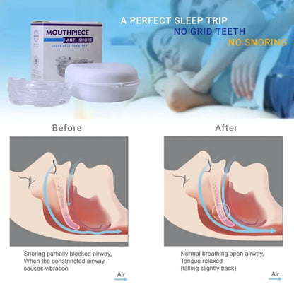 1/2/3/4/5Pcs,Anti-Snoring Teeth Bruxism Mouthguard Improves Sleep Teeth Bruxism Sleep and Apnea Snoring Device Stops Snoring