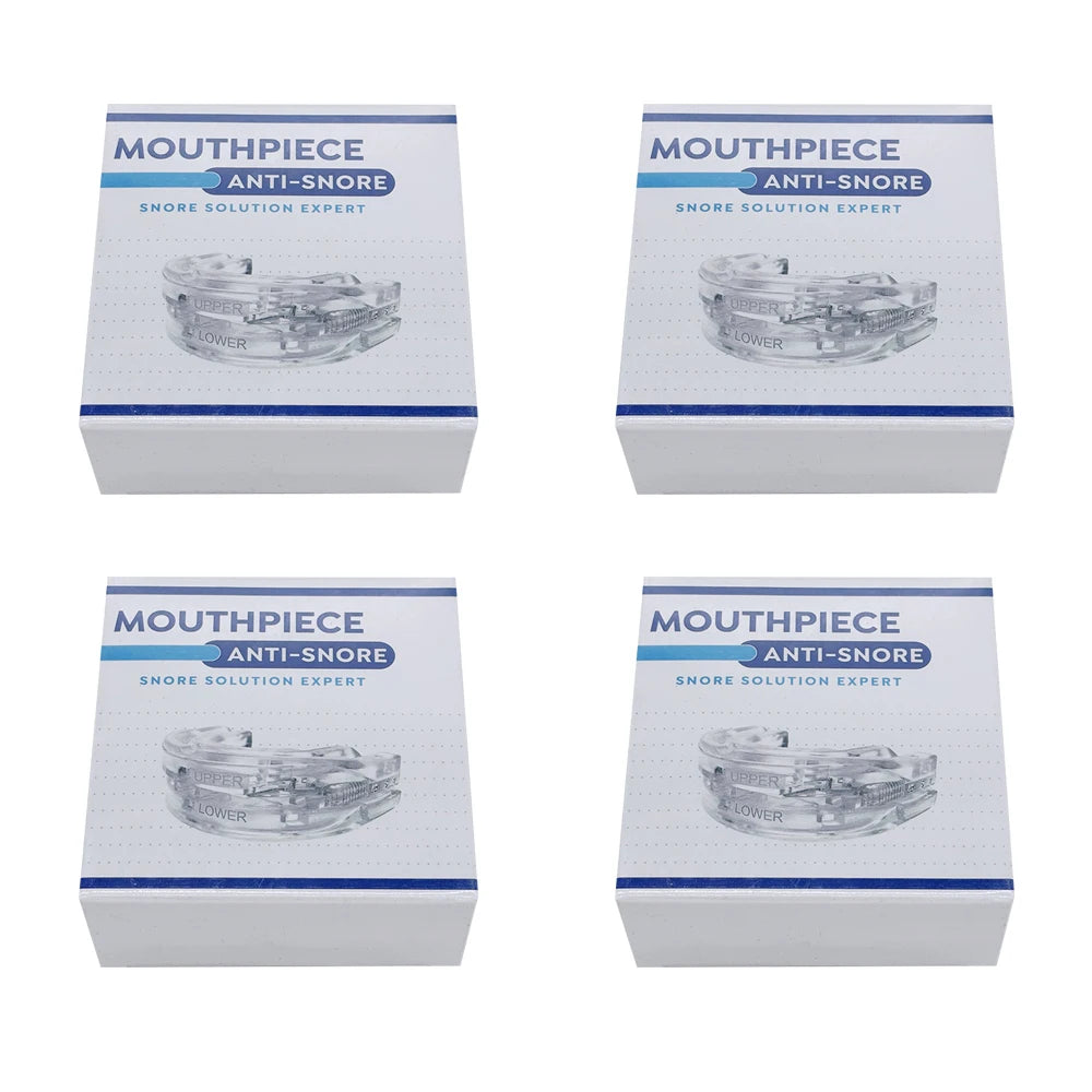 1/2/3/4/5Pcs,Anti-Snoring Teeth Bruxism Mouthguard Improves Sleep Teeth Bruxism Sleep and Apnea Snoring Device Stops Snoring
