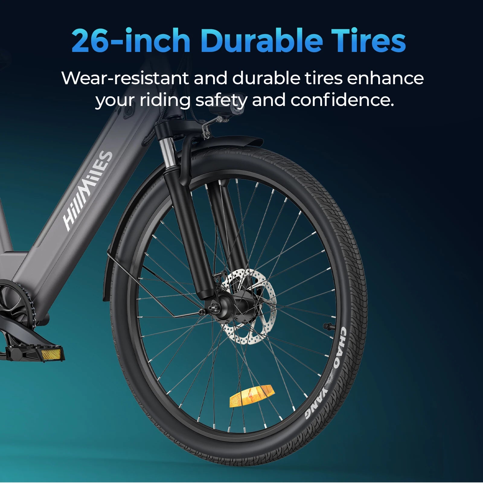 MileCity 1 26-Inch Step-Through Electric Bike, E-Bike with 120km Range, 250W Motor, 36V 13Ah Battery, 25km/h Top Speed, 7-Speed Gear Shift, Disc Brakes, Urban Commuter Electric Bicycle, Shipped from Italy