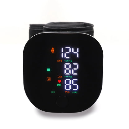 Rechargeable Wrist Blood Pressure Monitor Medical English Voice Digitlal Tensiometro Health Sphygmomanometer Tonometer