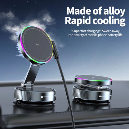 Magnetic Wireless Charger Car Phone Holder Mount 360 degree