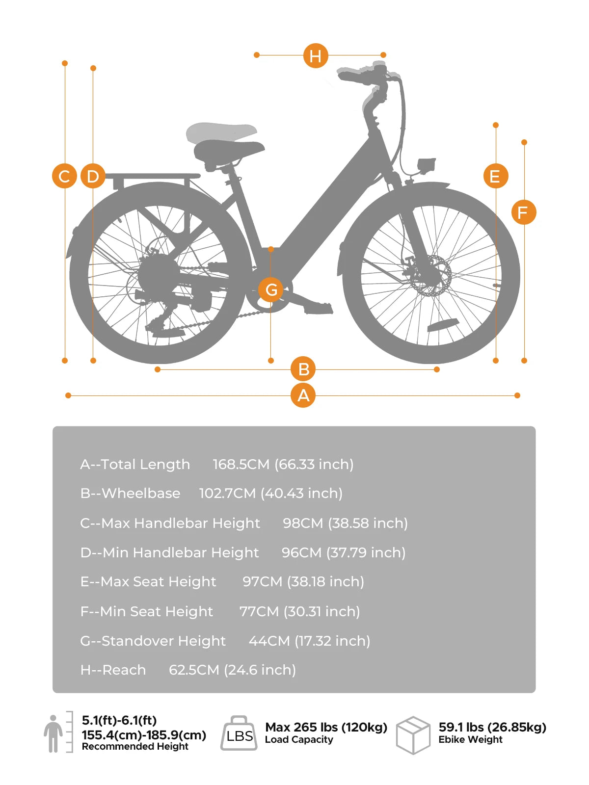 ENGWE MileCity 1 26 "E-Bike for Urban Commute, 120km Range, 250W Motor, 36V 13Ah Battery, Speed 25 km/h, 7 Gears, Disc Brakes