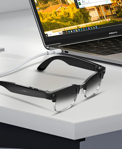 4K HD Upgrade Smart Glasses With Camera Video Recording AI Photo Recognition Bluetooth Call Translation Voice Sunglasses Men