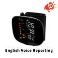 New LED Wrist Blood Pressure Monitor Rechargeable No English Voice Sphygmomanometer Tonometer BP Monitor